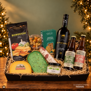 Kerstpakket 'Rode wijn en bier'