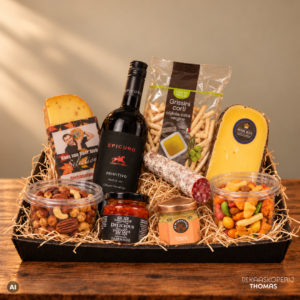 Cadeaupakket 'kaas en rode wijn'